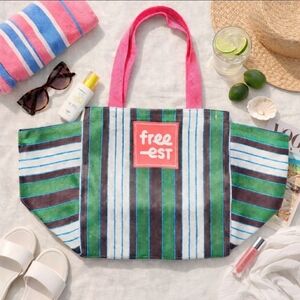 Free People free-est Striped Market Tote | Oversized Farmers Market Beach Bag